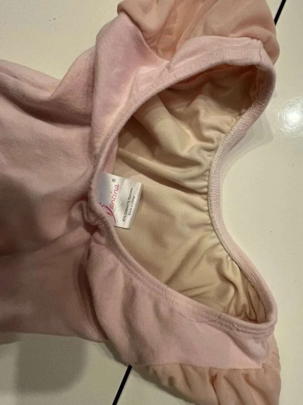 Girls Leotard for Ballet by Dancina -Pink Mesh Sleeves  Size 2-3T
